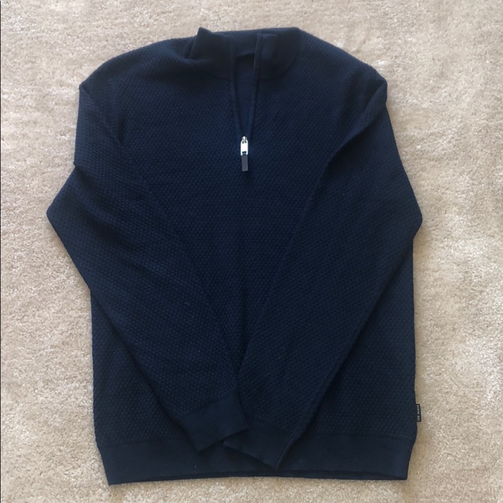 Ted Baker Men’s Navy Blue Pull Over Sweater sz-4